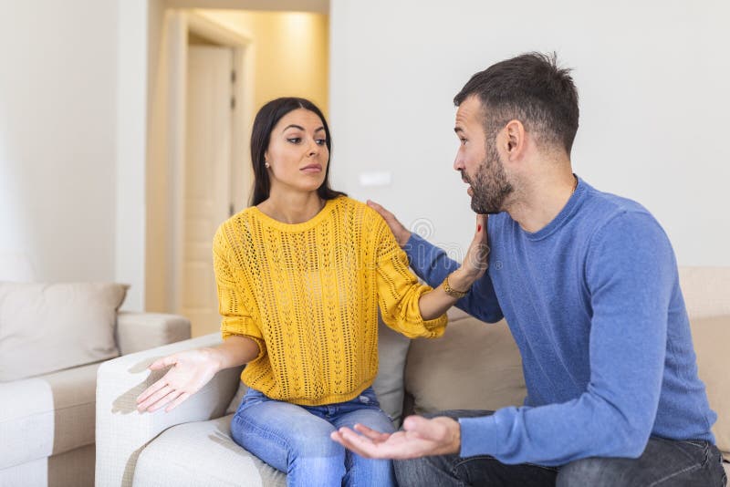 Young Man Begging His Girlfriend To Forgive Him Husband Asking His