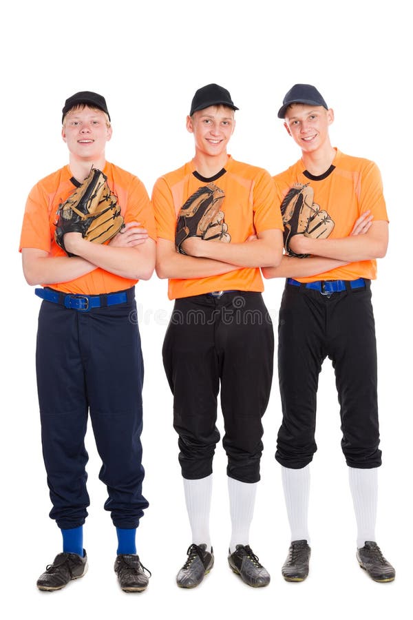 Young men in the shape of a baseball game stock images Young men in the shape of a baseball game stock images