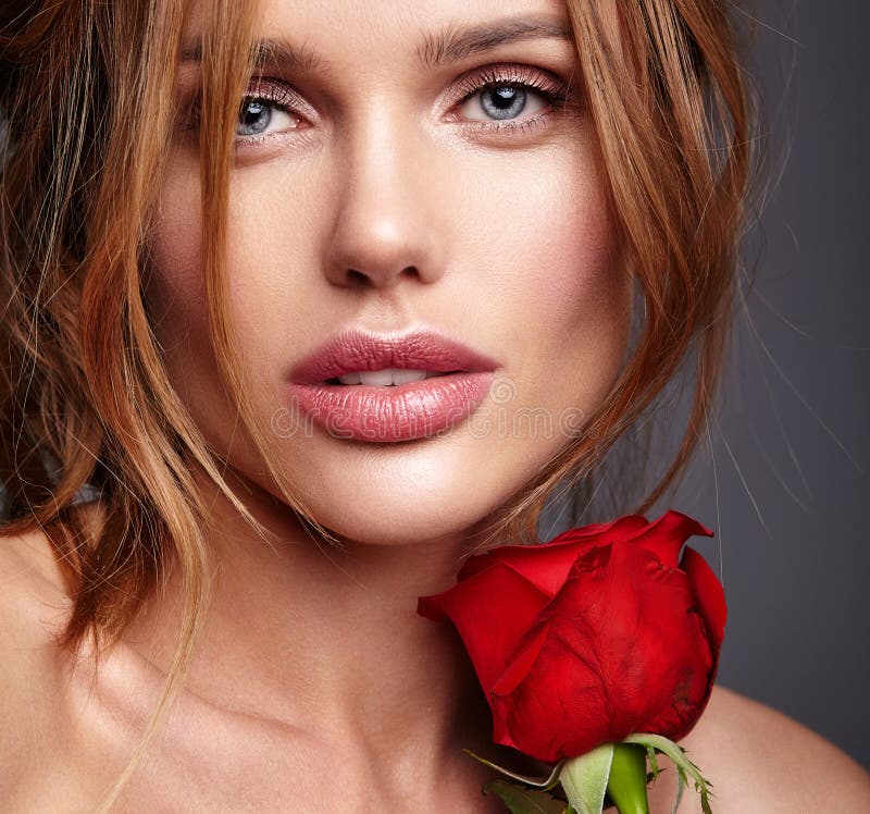 Young model with natural makeup and perfect skin royalty free stock image Young model with natural makeup and perfect skin royalty free stock image