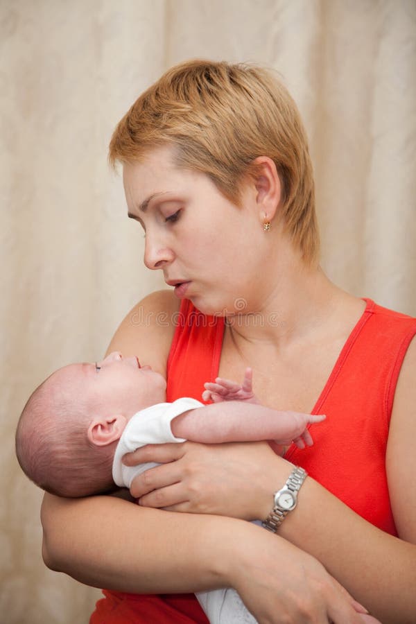 Young mother with a baby