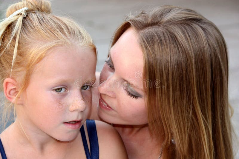 Young Mother With Her Little Daughter Stock Image Image Of Blonde 