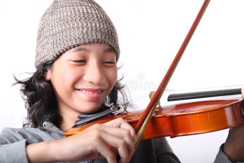 Young musician stock photo. Image of play, musician, female 13613256