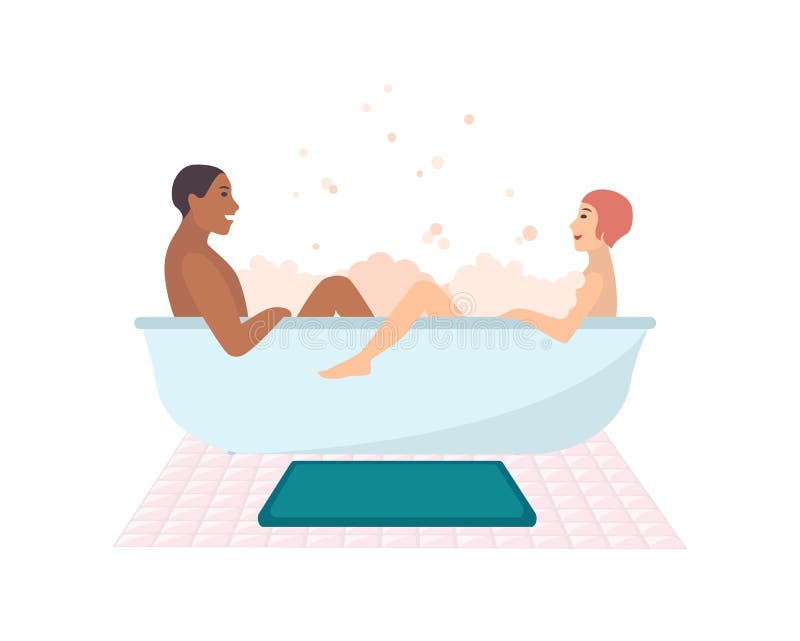 Naked Couple Bath