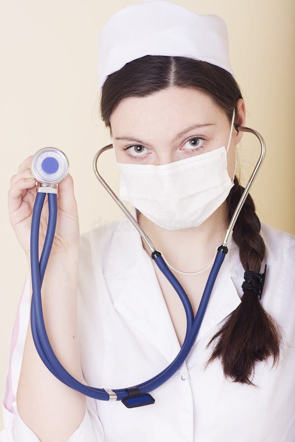 Young nurse with stethoscope