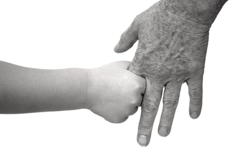 Young and Old Holding Hands Stock Image Image of generations, fingers