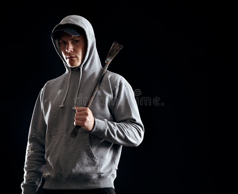 Young Outlaw Alone in the Dark royalty free stock photography Young Outlaw Alone in the Dark royalty free stock photography