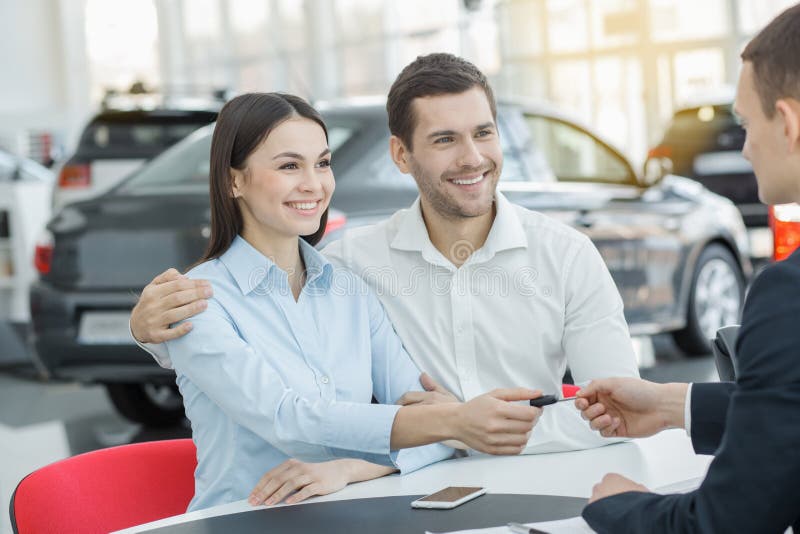 Young People in a Car Rental Service Transportation Concept royalty free stock images Young People in a Car Rental Service Transportation Concept royalty free stock images