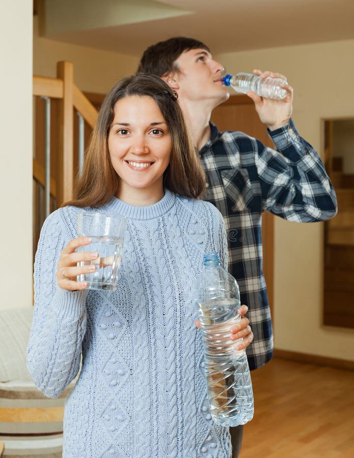 Young People Drinking Water Stock Image Image Of Bottle Person 42970685