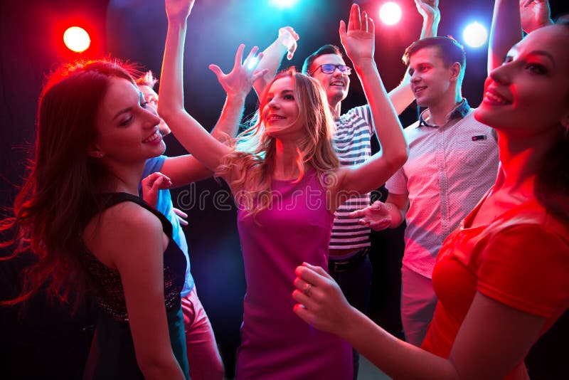 Young People Having Fun Dancing Stock Image - Image of caucasian ...