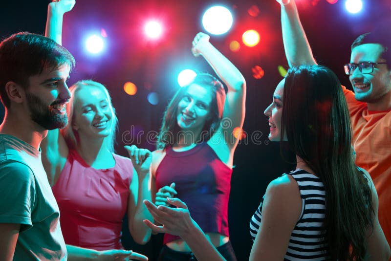 Young People Having Fun Dancing Stock Photo - Image of motion, multi ...