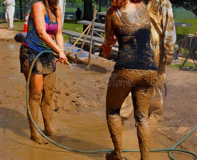 Young People in Mud