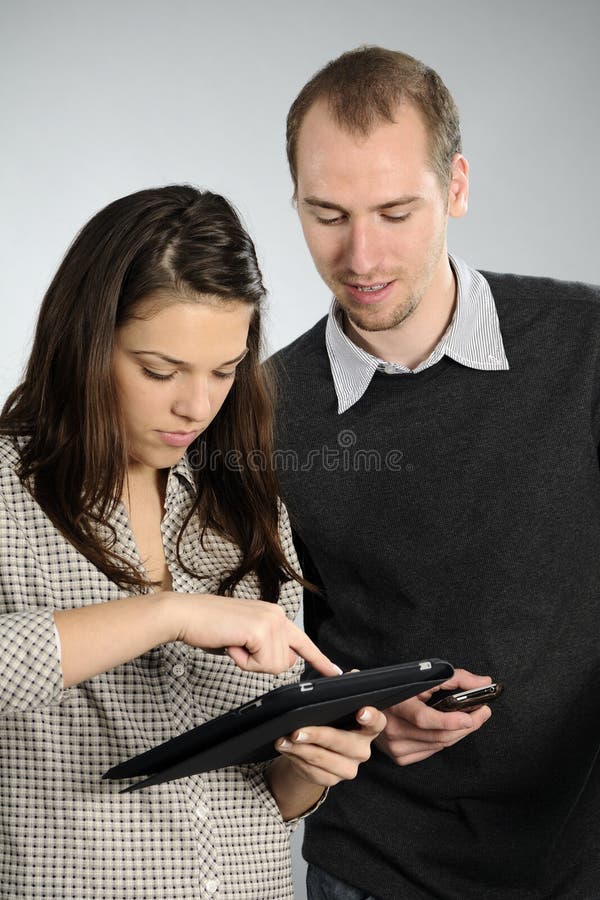 Young people studying together