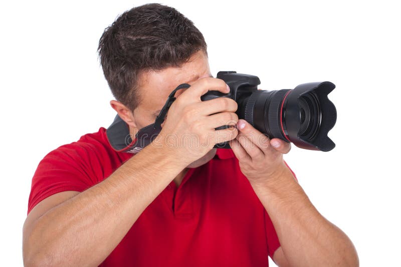 Young photographer with a camera