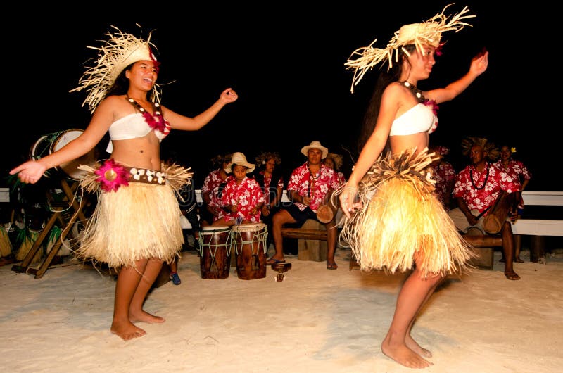 Young Polynesian Pacific Island Tahitian Woman Dancers