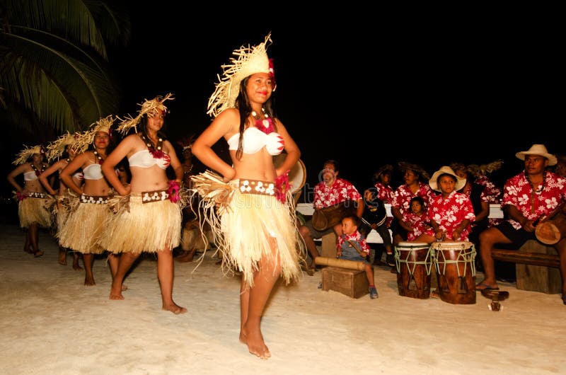 Young Polynesian Pacific Island Tahitian Woman Dancers