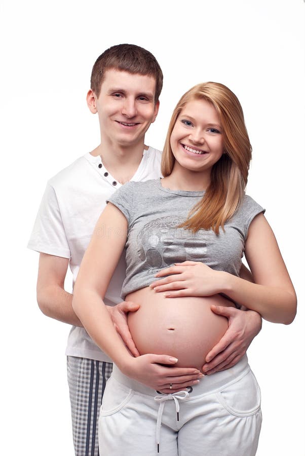 Young pregnant couple