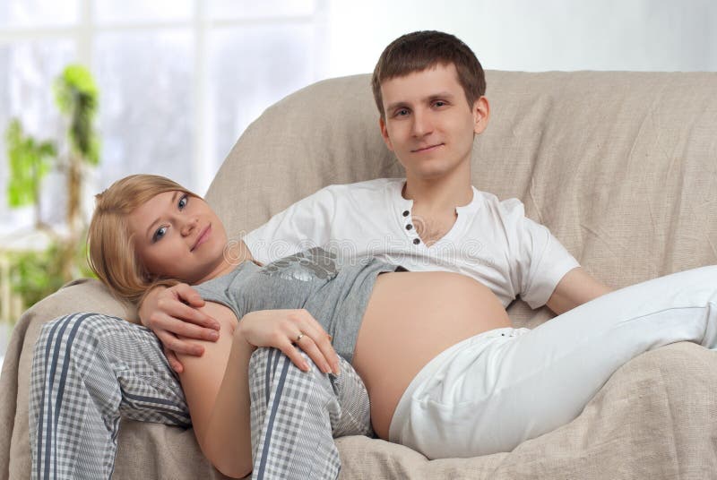 Young pregnant couple