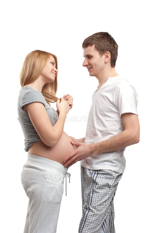 Young pregnant couple