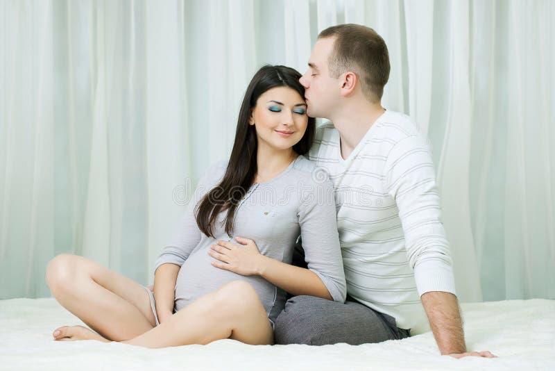 Young pregnant couple