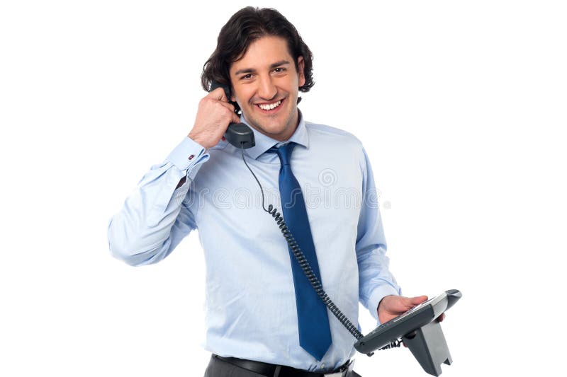 Smart Guy Answering Phone Call Photos Free Royalty Free Stock Photos From Dreamstime