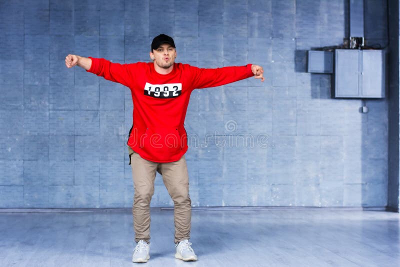 Young rapper is dancing. stock image Young rapper is dancing. stock image