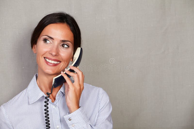 Young Receptionist Talking on the Phone Stock Photo Image of smile