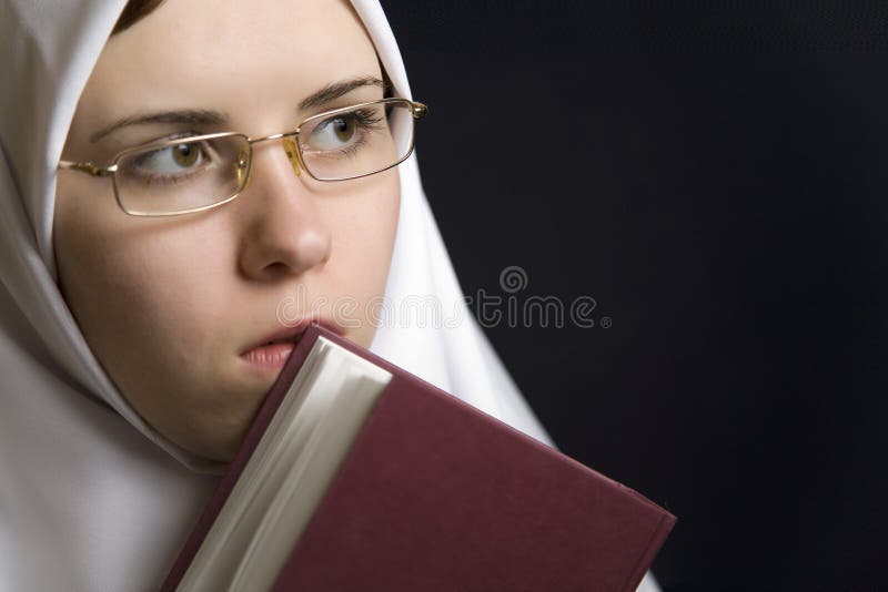 Young Religious Woman With Holy Bible Stock Photo Image of
