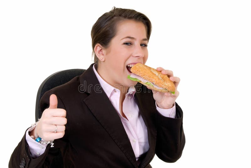 Young Secretary Lunch Break Stock Image Image Of Cheese Female 5028939