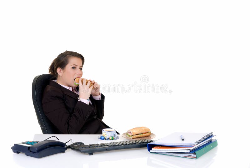 Young Secretary Lunch Break Stock Image Image Of Healthy Fashion