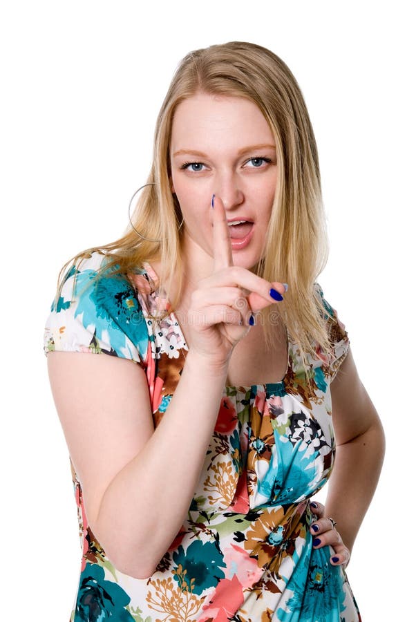 Young Seductive Wife Makes a Threatening Gesture Stock Photo - Image of
