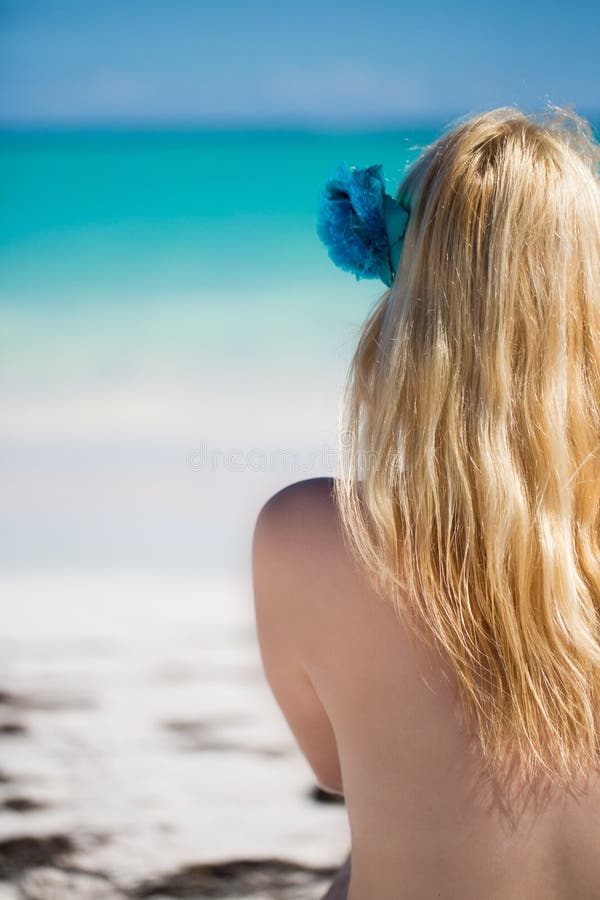 600px x 900px - Young Blonde Woman in Bikini Near Sea Stock Photo - Image of nude, naked:  136073740