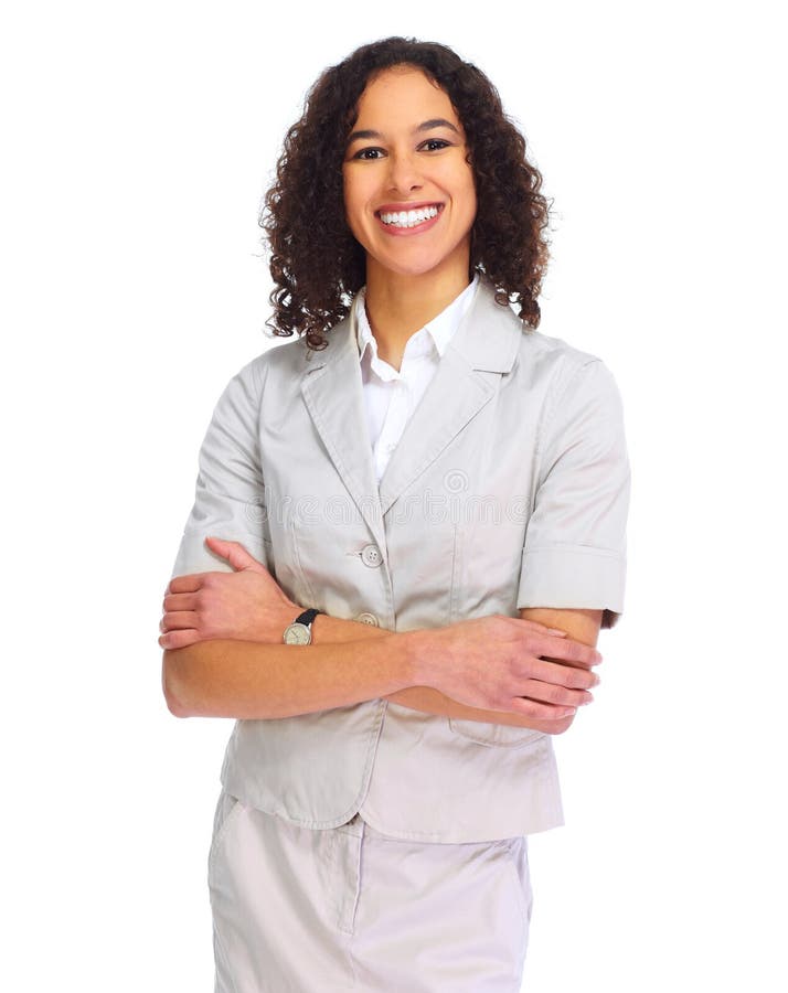 Young smiling business woman portrait.