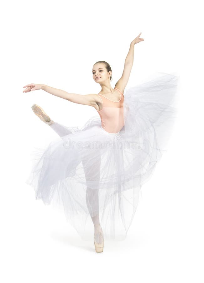 Young,smiling girl dancing the ballet.