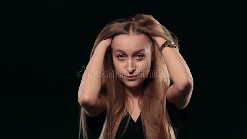 Young stressed woman thinking over problem