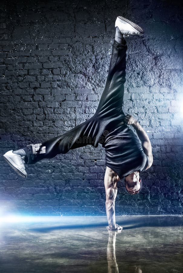 Young Strong Man Break Dance Stock Photo - Image of action, performance ...