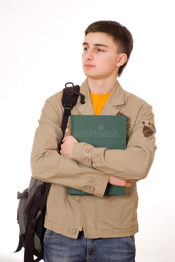 Young student with a book