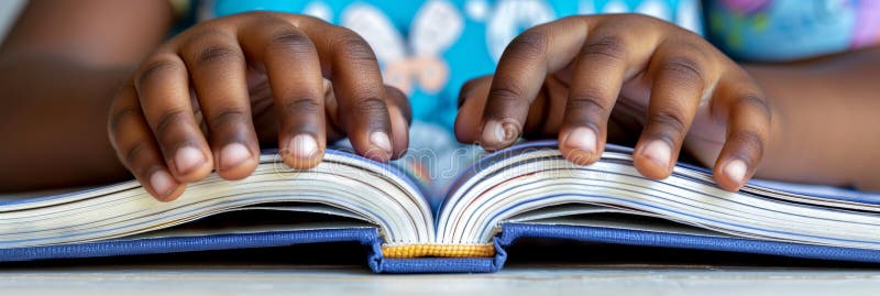 Young Student Immersing in a Captivating Book, Exploring its Pages with Curiosity and Wonder vector illustration