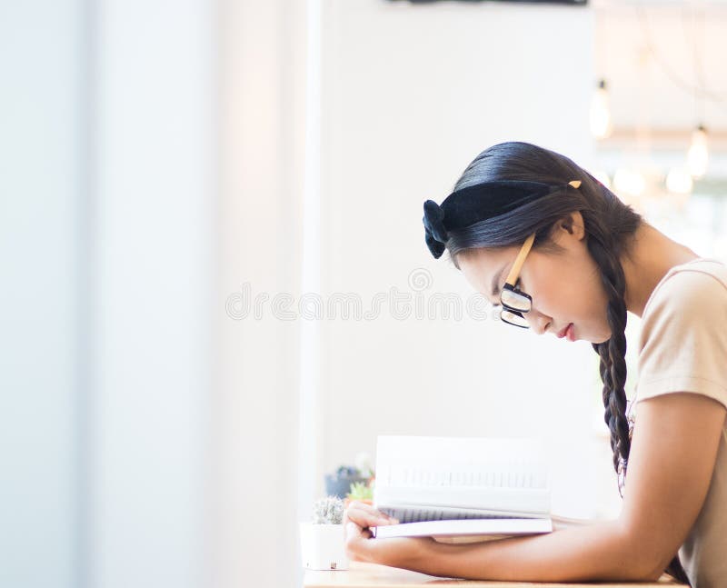 Young students are reading books royalty free stock photo