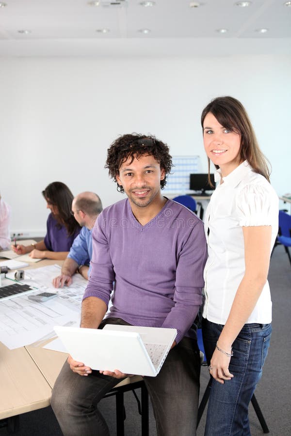 Young students in training
