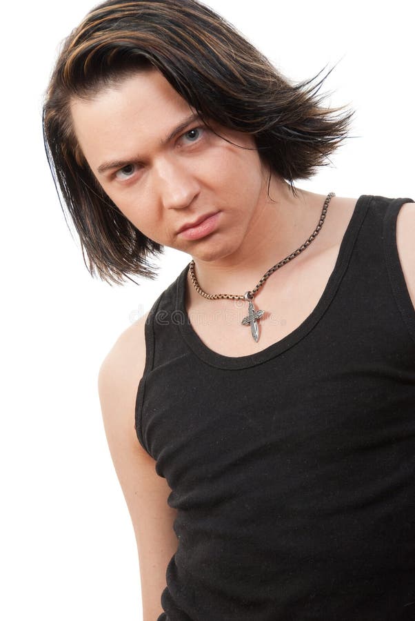 Young stylish man portrait in studio