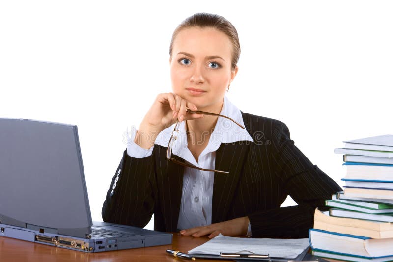 Young successful businesswoman royalty free stock photography