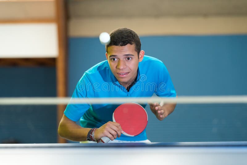 Young table tennis player stock photo. Image of championship 261950570