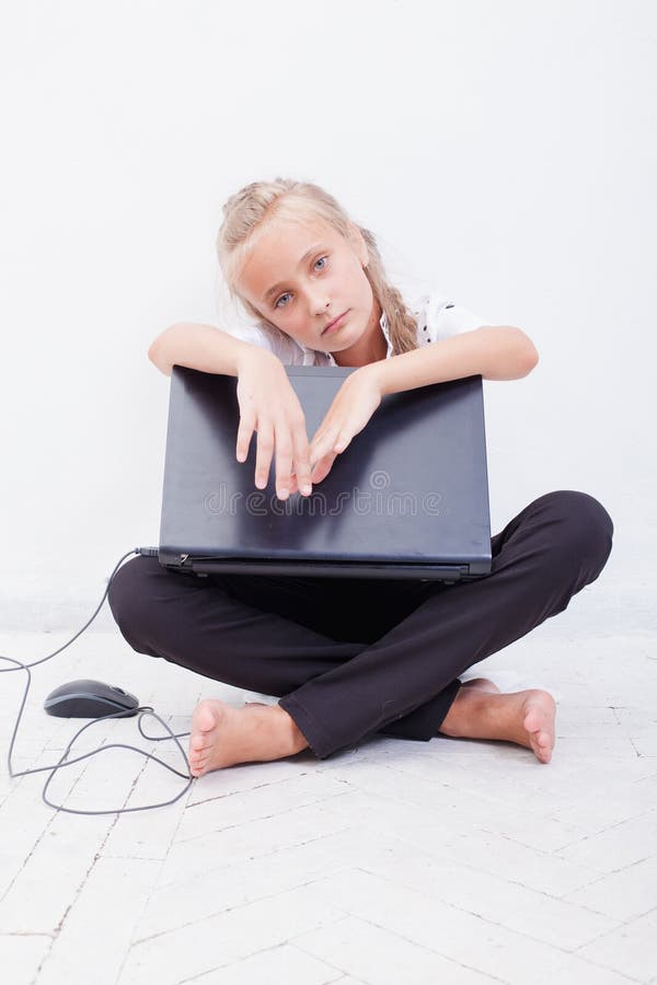 Young Teen Girl Sitting on a Swing Stock Image - Image of portrait