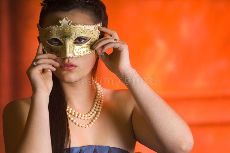 Young Teen woman at Masquerade Ball