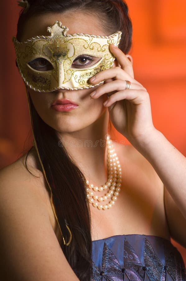 Young Teen woman at Masquerade Ball