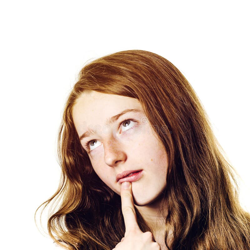 Young teenage girl closeup portrait with different emotions royalty free stock photography Young teenage girl closeup portrait with different emotions royalty free stock photography