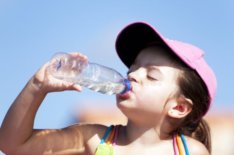 Young girl drinking water royalty free stock image Young girl drinking water royalty free stock image