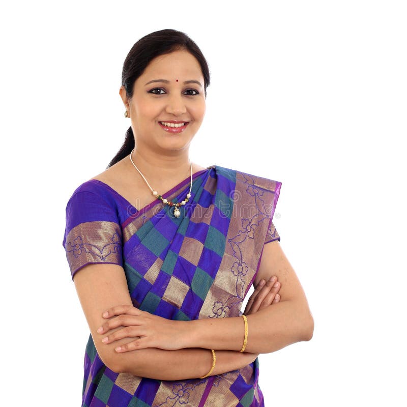 Young traditional Indian woman with arms crossed