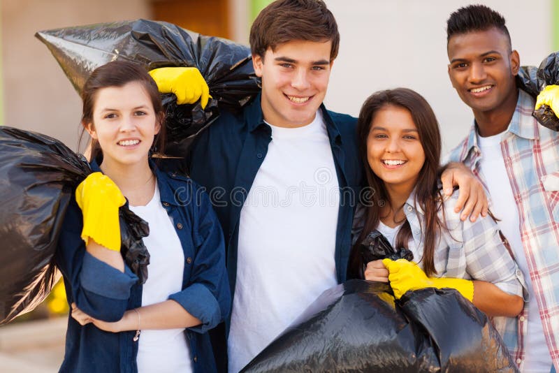 Young volunteers stock photo Young volunteers stock photo