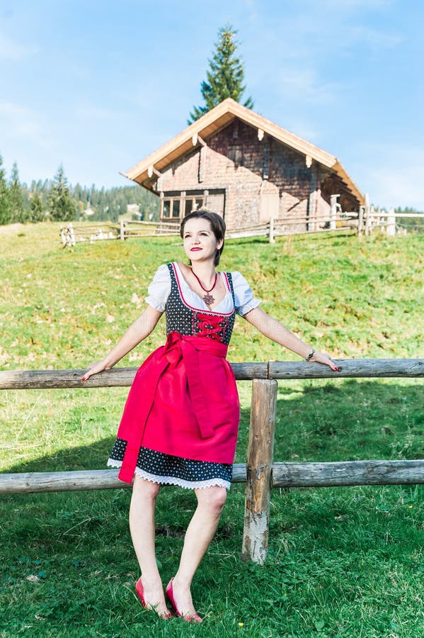Young Woman in the Austrian Alps Stock Photo Image of alps, fashioned